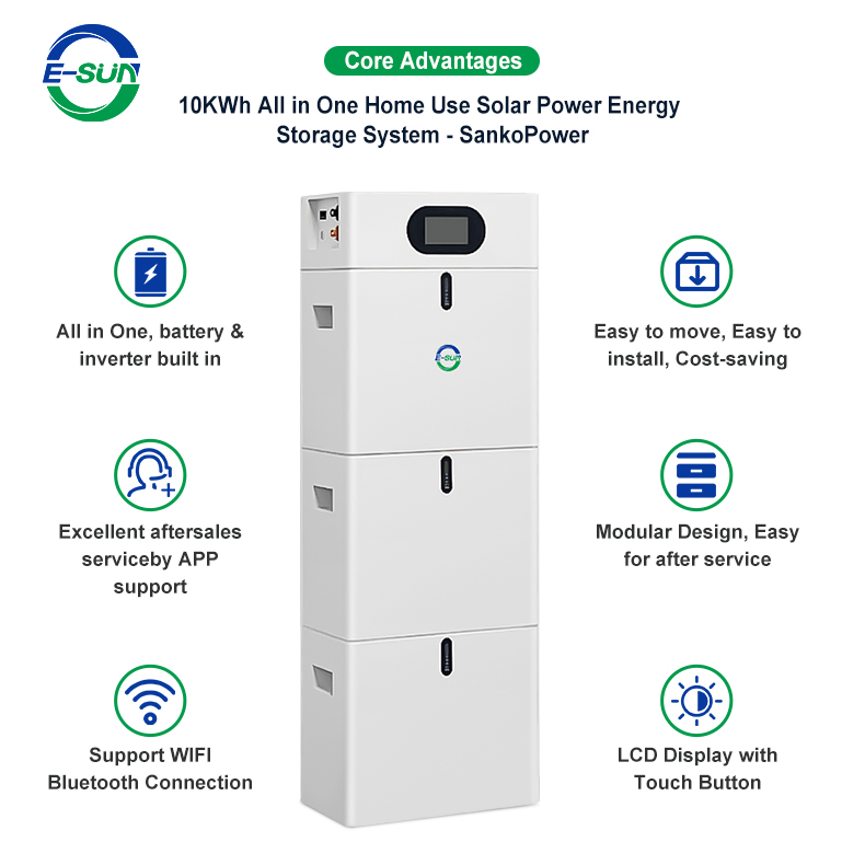 10kwh 51.2V 200AH  All-in-one Solar Vertical Energy Storage System