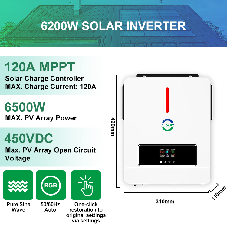 4200W Hybrid Solar Inverter For Home Energy Storage System